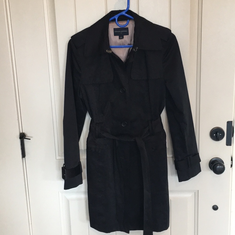 Banana Republic Black Trench Coat